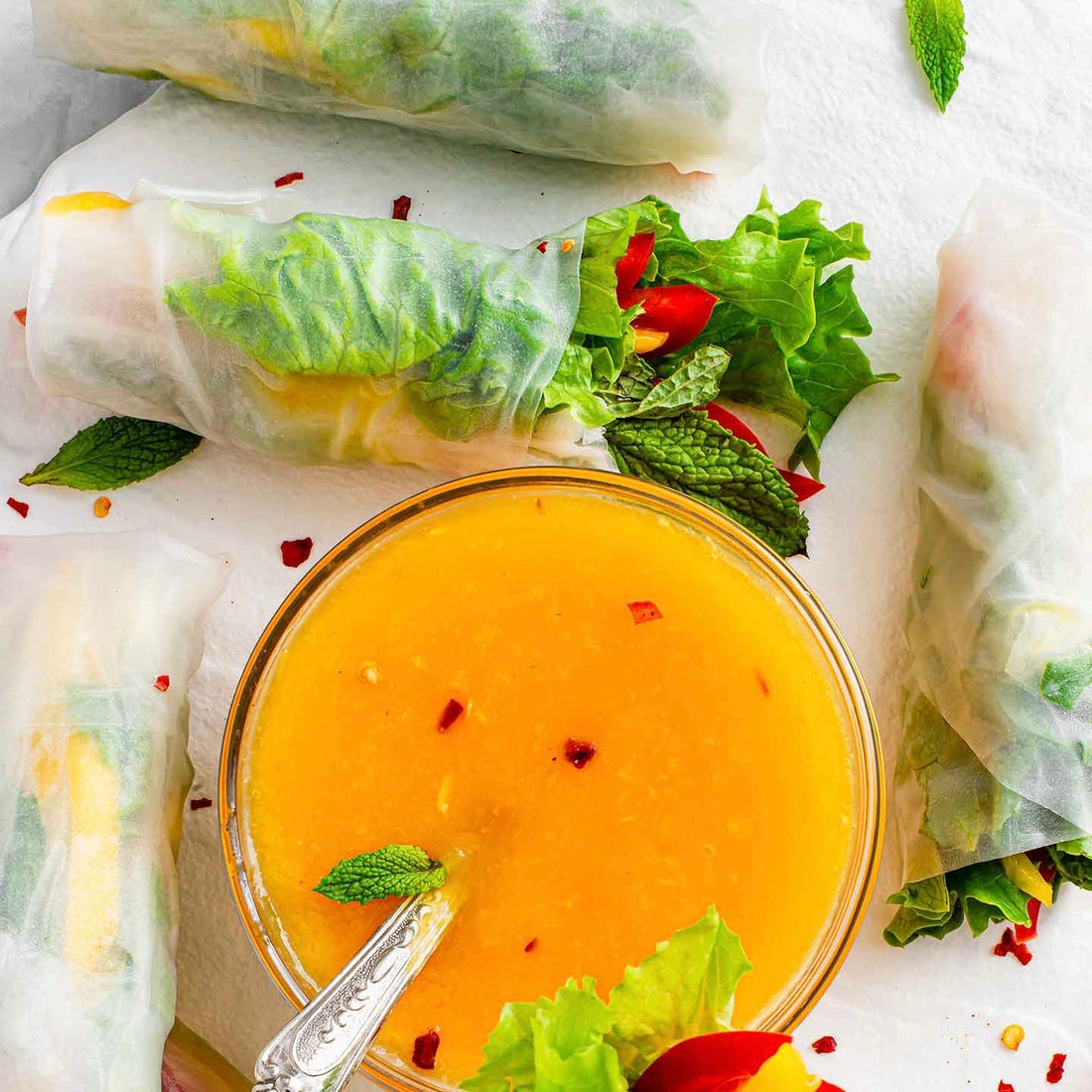 Mango Chilli Fresh Spring Rolls